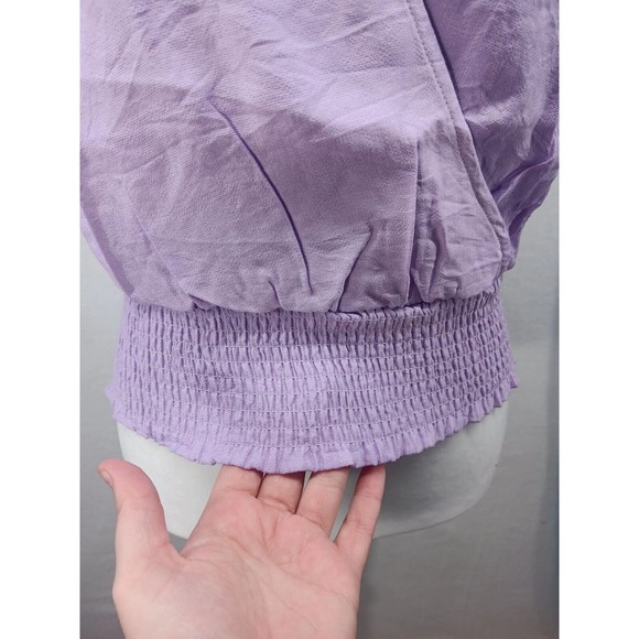 NWT Six Fifty Sleeveless Pastel Lavender Top Size Small Elastic Smocked Bottom - Picture 5 of 9